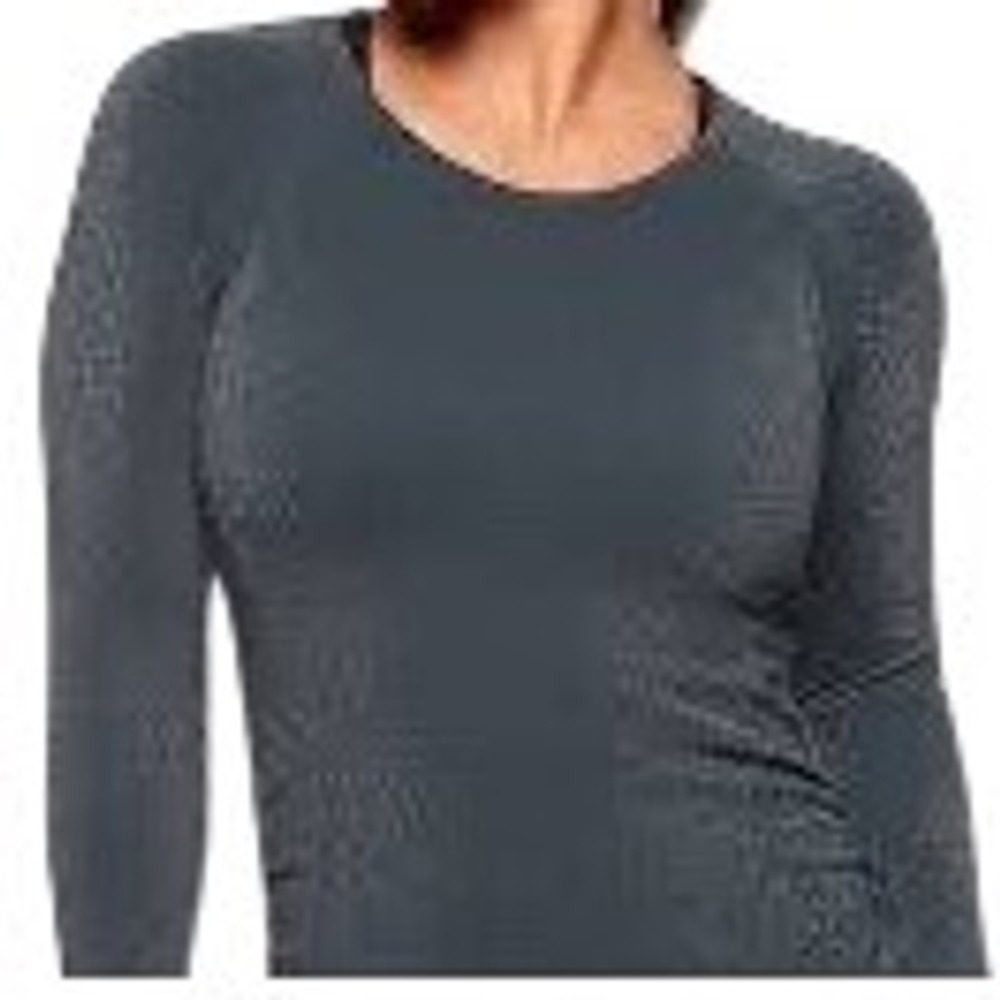 Athleta Momentum Sparkle Long Sleeve Top Women XL Black Excellent Shimmer Active